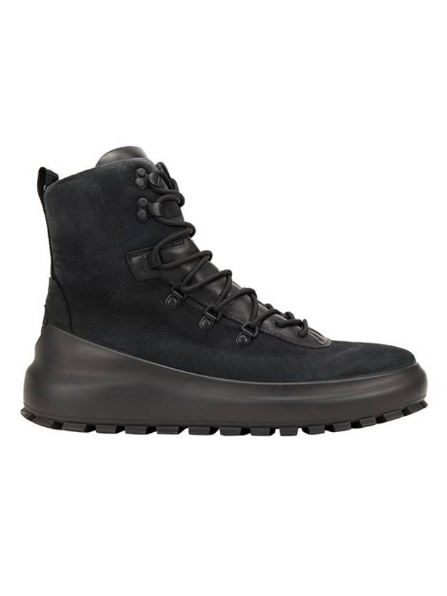 Hiking Leather Walker Boots Black - STONE ISLAND - BALAAN 2