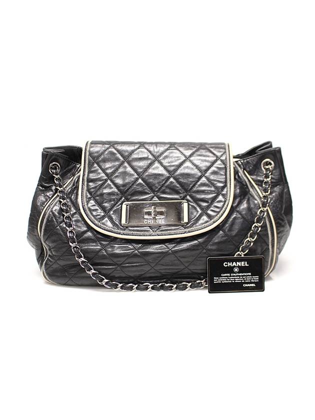 Women s Chanel A46046 Black Lambskin Quilted Silver Accordion Chain Shoulder Bag 12th gt Gangbuk used luxury goods - CHANEL - BALAAN 3