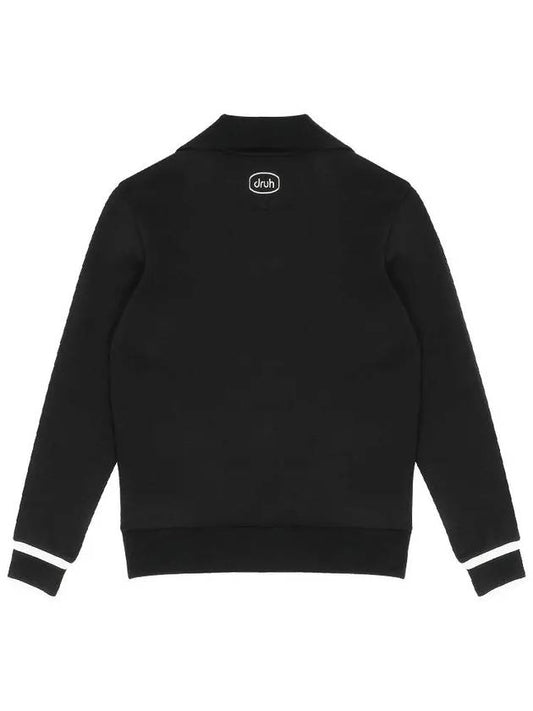 Drew Color Scheme Yokoeri Half Zip Up Sweatshirt DF41LT01BLACK - DRUH GOLF - BALAAN 2