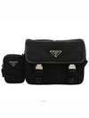 Re-Nylon Saffiano Leather Cross Bag Black - PRADA - BALAAN 2