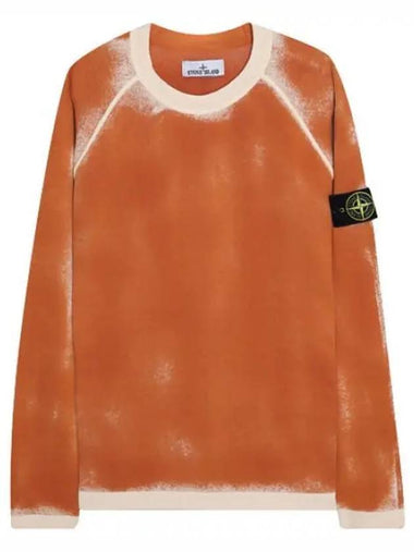 Airbrush effect badge crew neck knit - STONE ISLAND - BALAAN 1