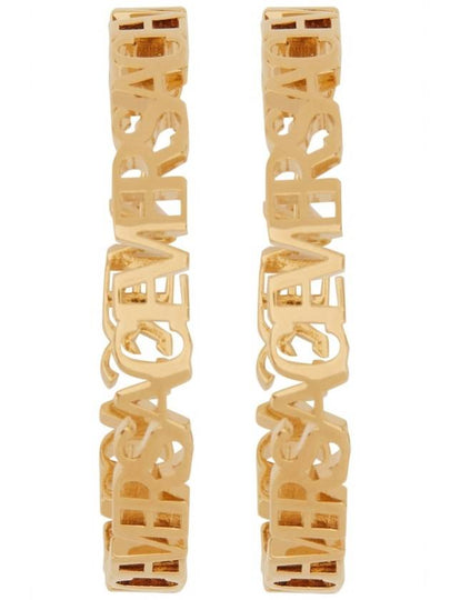 lettering logo earrings gold - VERSACE - BALAAN 2