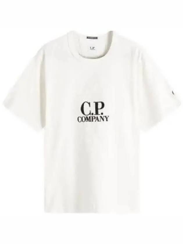 Logo Short Sleeve T-Shirt White - CP COMPANY - BALAAN 3