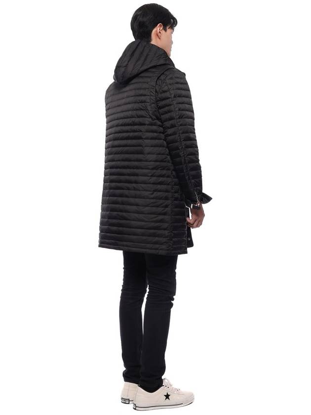 Men's 4 Bar Hooded Padding Black - THOM BROWNE - BALAAN 7