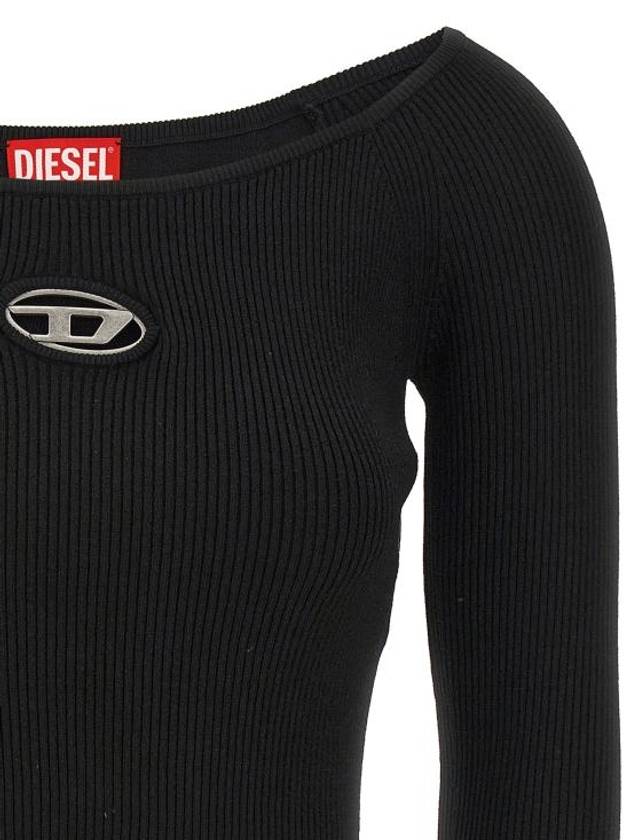 M-Vera-LS Long Sleeve T-Shirt Black - DIESEL - BALAAN 4