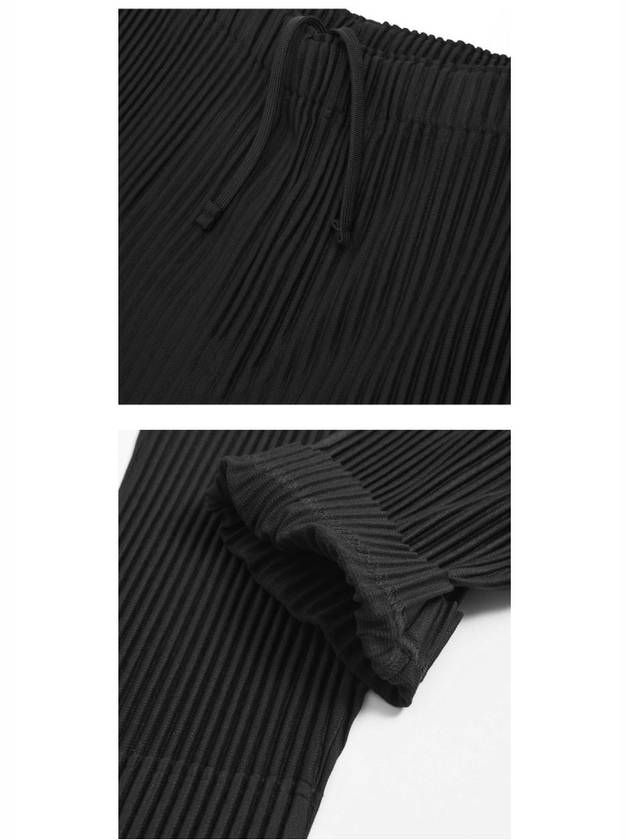 Pleated Straight Pants Black - ISSEY MIYAKE - BALAAN 6