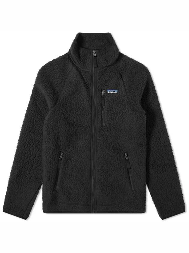 Retro Pile Fleece Zip-Up Jacket Black - PATAGONIA - 1