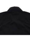 Men's Lens Waffen Gabadin Long Sleeve Shirt Black - CP COMPANY - BALAAN.