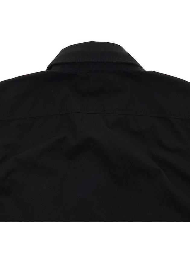 Men's Lens Waffen Gabadin Long Sleeve Shirt Black - CP COMPANY - BALAAN 8