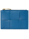 Intrecciato Cassette Zipper Card Wallet Blue - BOTTEGA VENETA - BALAAN 2