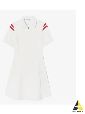 Women s Tennis Color Point Jersey Dress OFFWHITE Off White - LACOSTE - BALAAN 1