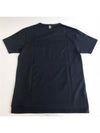 Men's Medium Weight Jersey Tipped Pocket Crewneck Short Short Sleeve T-Shirt Navy - THOM BROWNE - BALAAN 4