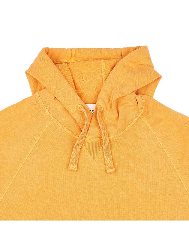 Men's Waffen Patch OLD Treatment Cotton Hoodie Orange - STONE ISLAND - BALAAN 4