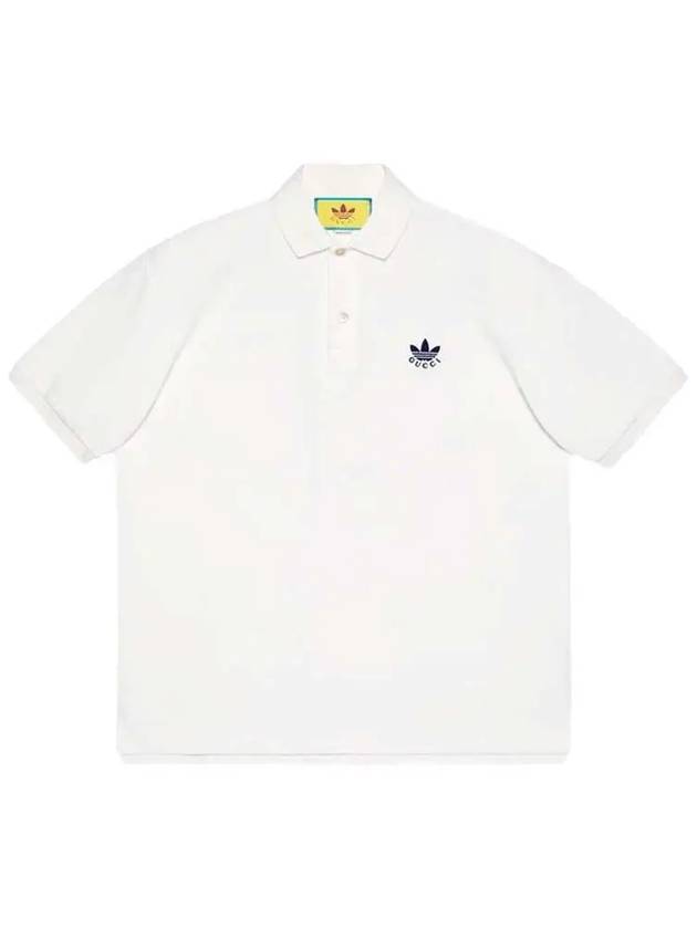 Adidas logo pique polo t shirt white 700497 E1442 - GUCCI - BALAAN 1