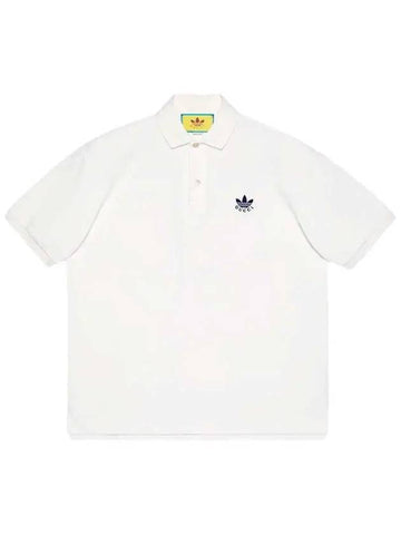 Adidas logo pique polo t shirt white 700497 E1442 - GUCCI - BALAAN 1