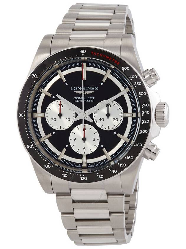 Longines Conquest Chronograph Automatic Black Dial Men's Watch L3.835.4.52.6 - LONGINES - BALAAN 1