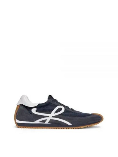 Flow Runner Nylon Suede Low Top Sneakers Navy - LOEWE - BALAAN 2