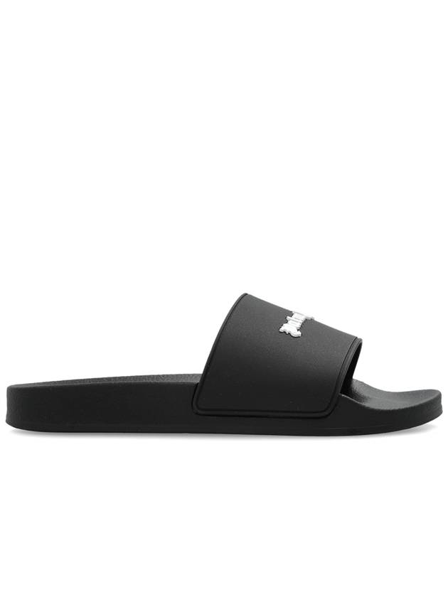 Palm Angels Slides With Logo, Women's, Black - PALM ANGELS - BALAAN 1