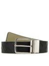 Intrecciato Reversible Leather Belt Dark Green - BOTTEGA VENETA - BALAAN 2