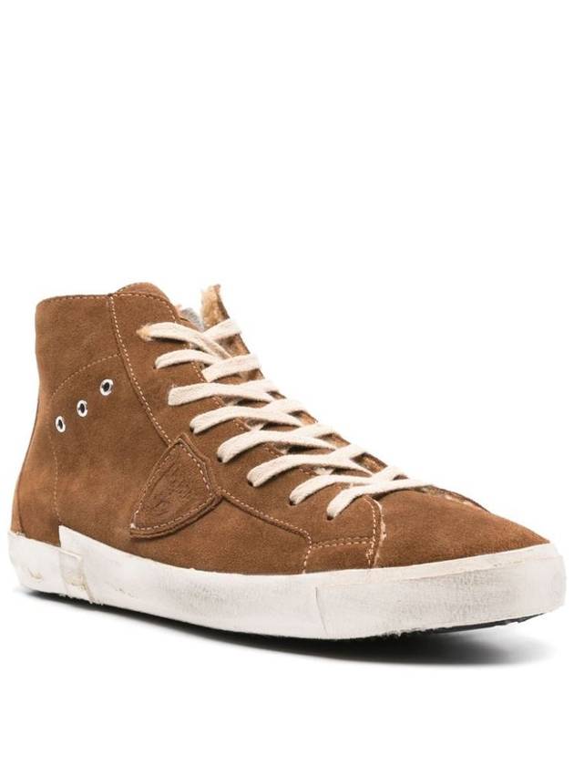 Philippe Model Prsx High-Top Sneakers In Suede Leather - PHILIPPE MODEL - BALAAN 4