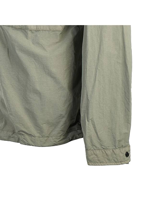 Lens Wappen Double Pocket Over Long Sleeve Shirt Green - CP COMPANY - BALAAN 7