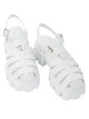 Brushed Leather Fisherman Sandals White - PRADA - BALAAN 2