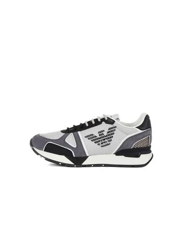 Men s Punching Logo Mesh Sneakers Dark Gray 271147 - EMPORIO ARMANI - BALAAN 1