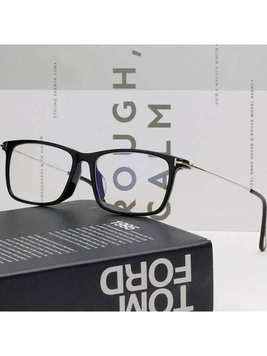 Blue light blocking glasses frame TF5758FB 001 Asian fit eyesight protection horn frame - TOM FORD - BALAAN 2