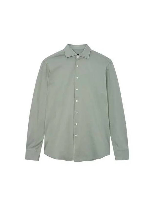 Weekend Popup 10% Coupon 3 24 Stretch Jersey Buttonup Shirt Green 270054 - RVR LARDINI - BALAAN 1