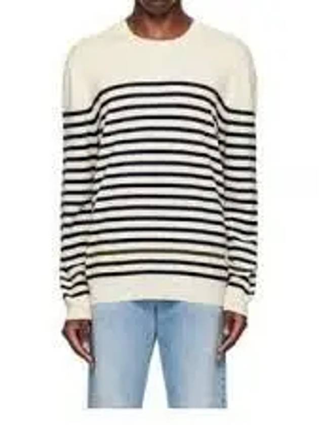 Bobby Striped Wool Knit Top Black Ivory - A.P.C. - BALAAN 2