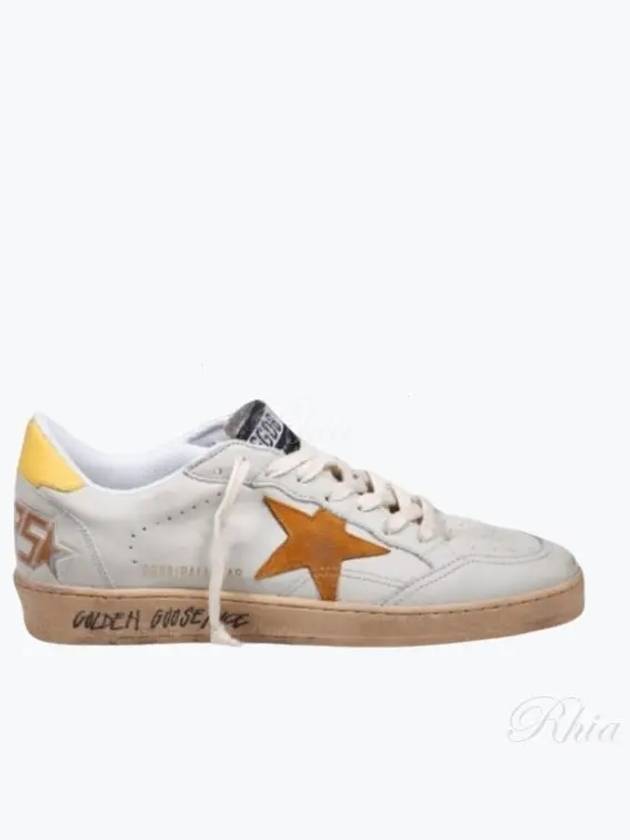 Ballstar Yellow Tab Low Top Sneakers White Cathay - GOLDEN GOOSE - BALAAN 2