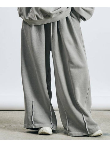 Overlock wave balloon fit sweat pants_gray - SMITH ARMOR - BALAAN 1