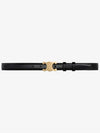 Triomphe Taurillon Medium Leather Belt Black - CELINE - BALAAN 4