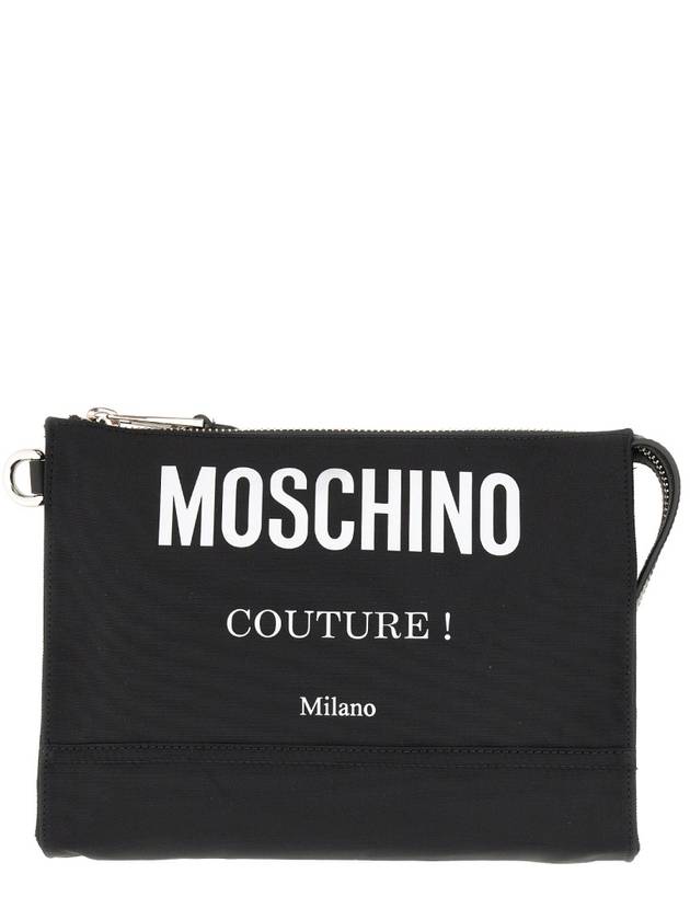 Clutch Pouch 84018201 2555 BLACK - MOSCHINO - BALAAN 2