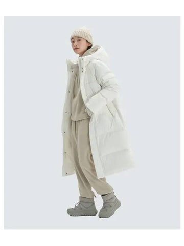 Quilted Long Down Jacket S24WUFDJ08 Off White - SNOW PEAK - BALAAN 1