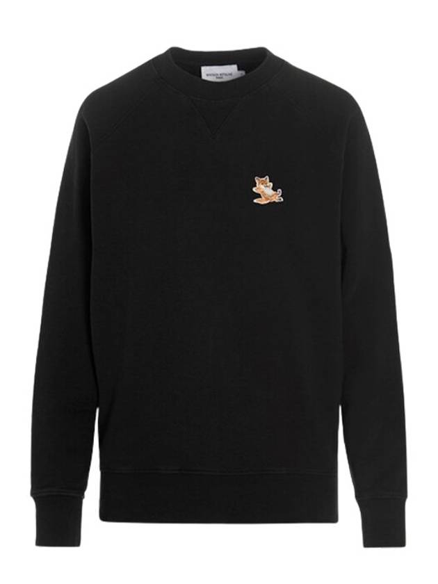 Chillax Fox Patch Classic Sweatshirt Black - MAISON KITSUNE - BALAAN 2