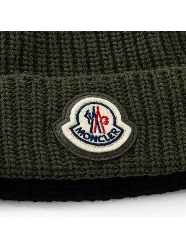 Beretto Tricot Beanie Olive H2 091 3B00010 M1241 P89 - MONCLER - BALAAN 4