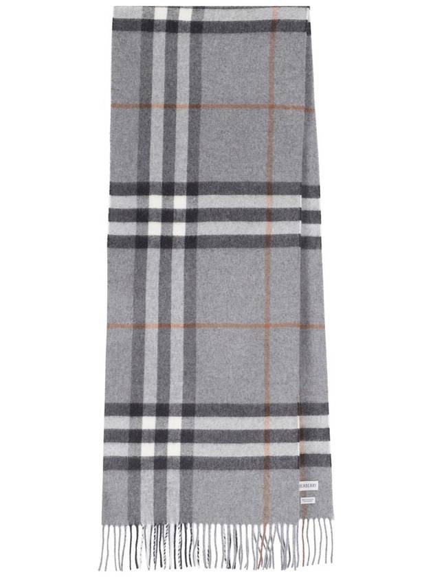 Giant Check Cashmere Scarf Grey - BURBERRY - BALAAN 2