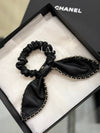 CC logo tripe leather ribbon hairband choushu AA8258 - CHANEL - BALAAN 2