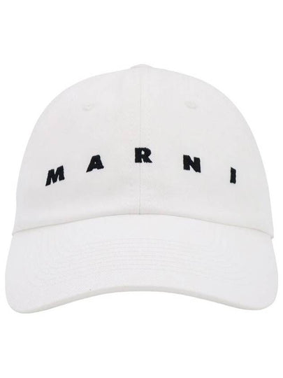 Embroidered Logo Ball Cap White - MARNI - BALAAN 2