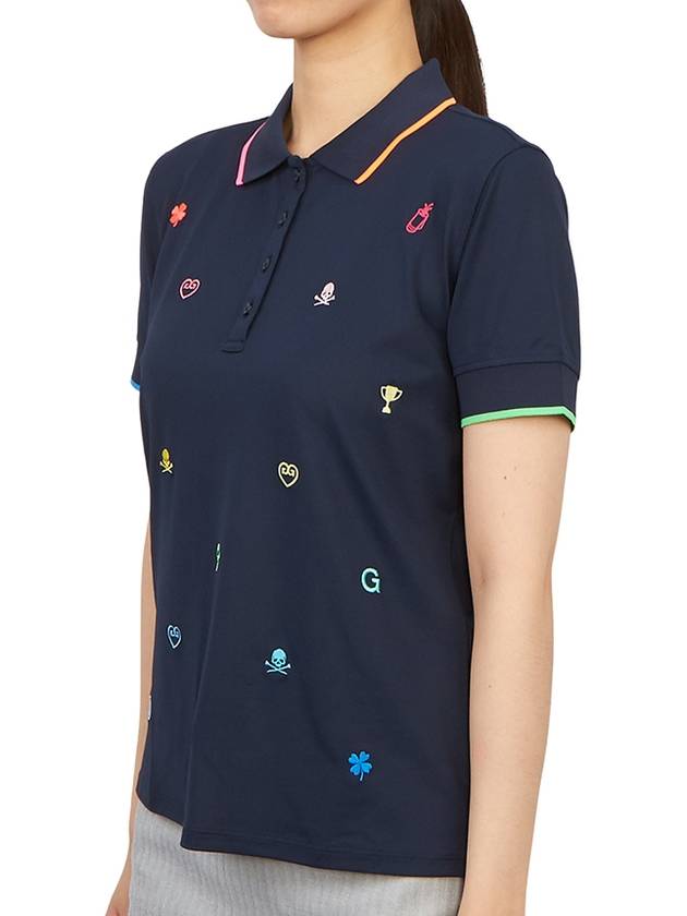 Mini Icon Tech Pique Polo Shirt Twilight - G/FORE - BALAAN 3