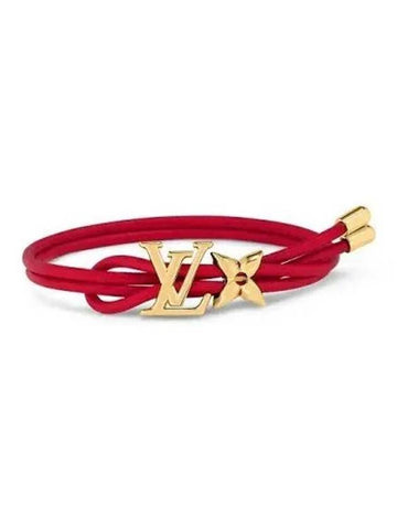 LV Bloom Bracelet Red - LOUIS VUITTON - BALAAN 1