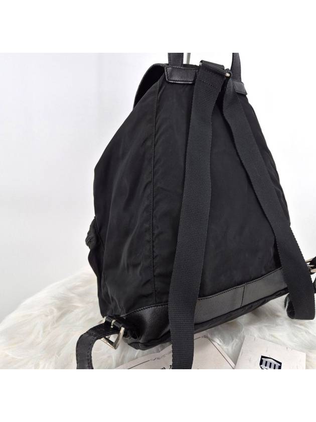 Triangular logo nylon backpack black - PRADA - BALAAN 6