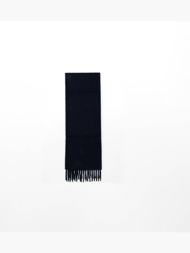 Logo Patch Knit Alpaca Muffler Black - MARNI - BALAAN 6