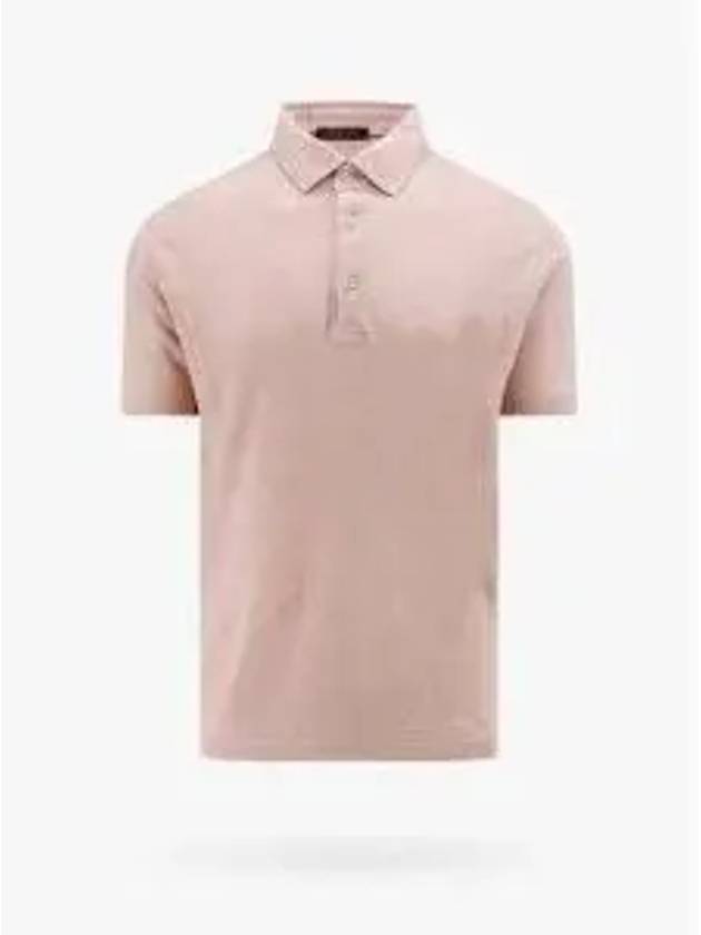 Linen Polo Shirt Pink - LORO PIANA - BALAAN 2