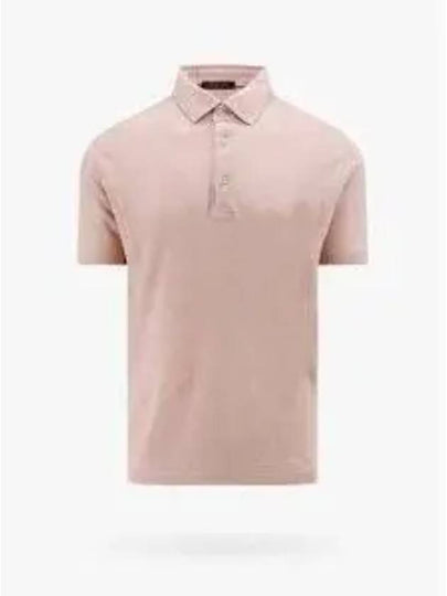 Linen Polo Shirt Pink - LORO PIANA - BALAAN 2