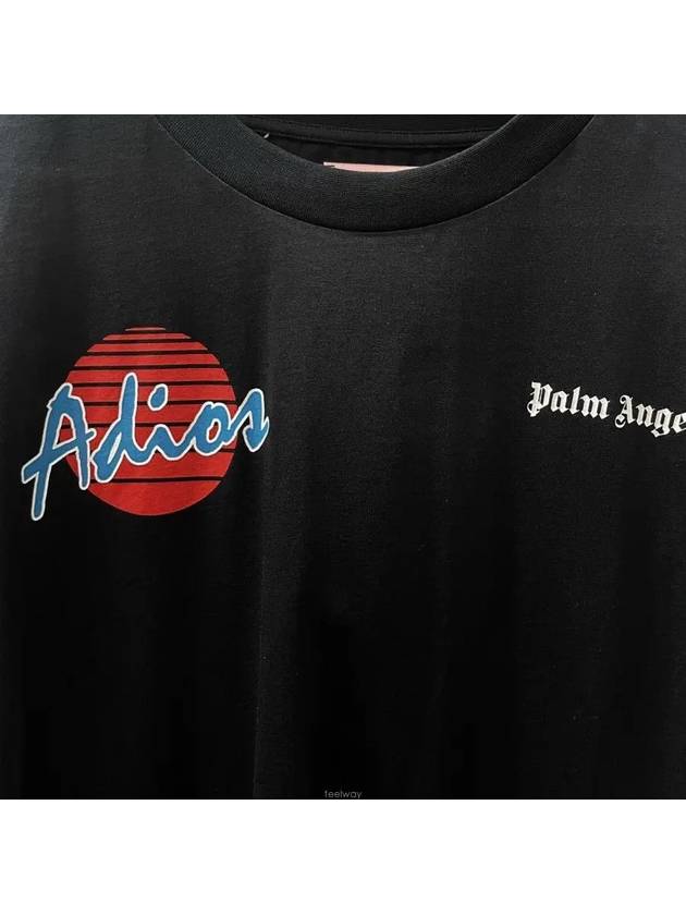 Adios Short Sleeve T-Shirt Black - PALM ANGELS - BALAAN 4