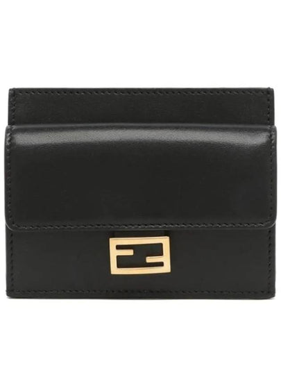 FF Baguette Flap Card Wallet Black - FENDI - BALAAN 2