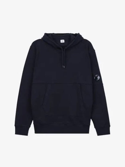 Diagonal Raised Fleece Lens Hoodie Navy - CP COMPANY - BALAAN 2