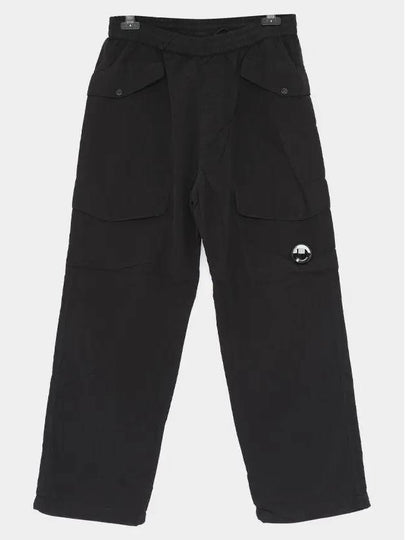 Flatt Nylon Loose Utility Straight Pants Black - CP COMPANY - BALAAN 2